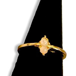New Minimalist 9k Gold Fire Opal Dainty Boho Ring